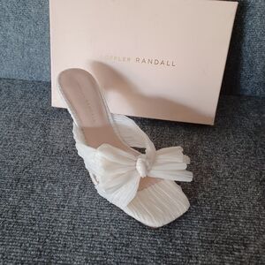 Loeffler Randall Cream Heels with Bow